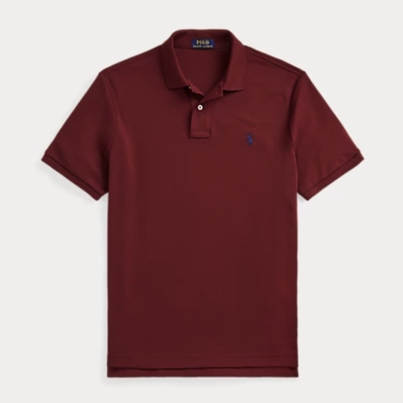 NWT Polo Ralph Lauren Soft Cotton Polo Shirt Size Small Color Wine - Picture 2 of 6